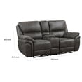 thumbnail image 5 of Tony 80 Inch Power Double Recliner Loveseat- Console Cupholders- USB- Gray, 5 of 6