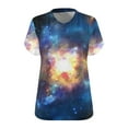 thumbnail image 4 of Lovskoo 2024 Outer Space T Shirts for Women Printed Galaxy Solar System Planets Nebula Shirt Short Sleeve V Neck Blouse Blue S, 4 of 5
