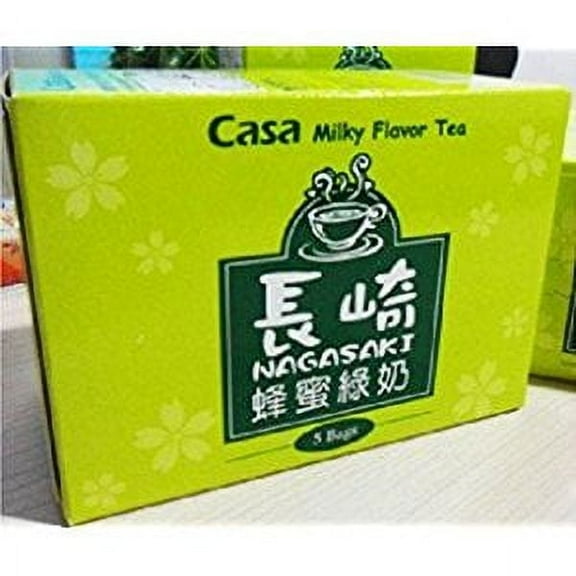 NineChef Bundle - Casa Milky Flavor Tea X 1 Box (Nagasaki- Honey Green Tea) (24 Pack)   1 NineChef Brand Long Handle Spoon