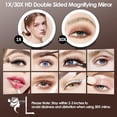 thumbnail image 2 of Espejo de maquillaje MIYADIVA con aumento de 30 x 1 x 1 x 1 x, iluminado, negro, 2 of 7