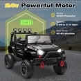 thumbnail image 6 of 24V Kids Ride on Truck Car, Battery Powered Ride on Car with Remote Control, Electric Vehicle Car for Boys Girls Aged 3-6, Ride on Toy w/Bluetooth, Lights, 4 Wheelers, Gift for Kids Tollder, Black, 6 of 10