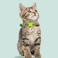 thumbnail image 6 of CHBORLESS 3 Pcs Nylon Reflective Cat Collar with Bell Adjustable Kitten Puppy Collars,Green, 6 of 7