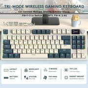 ATTACK SHARK K86 Wireless Mechanical Keyboard 75% with TFT Color Display & Knob Apex Pro TKL, 2.4G/Bluetooth/USB-C Wired RGB Backlit, Hot Swappable