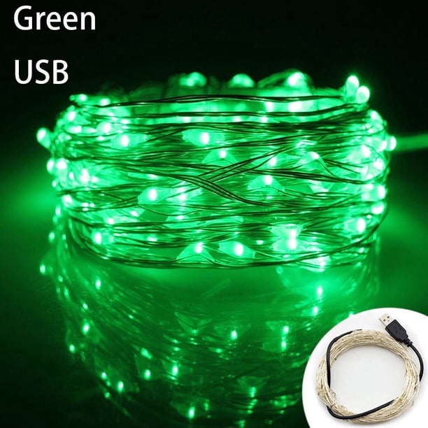 Luces Led de hadas de 1M 5M 10M/luces de hadas de hadas USB de plata/luces impermeables/luces sumergibles para interiores/exteriores
