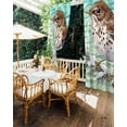 thumbnail image 5 of nqOlkjepod Outdoor Curtains for Patio Waterproof, Brown Bird Outdoor Privacy Panels Grommet, Music Farmhouse Animals Country Teal Blackout Outside Curtains for Porch/Cabana/Pergola 54"x108", 1 Panel, 5 of 8