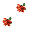 thumbnail image 4 of Bearachild Flores artificiales Bajo mantenimiento y larga duración Decoración floral amplia JH1241 Rojo 2Conjunto, 4 of 6