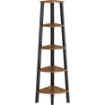 thumbnail image 3 of VASAGLE Ladder Shelf 5-Tier Corner Shelf Stand Bookshelf Plant Stand Display Shelf for Living Room Office Rustic Brown and Black, 3 of 10