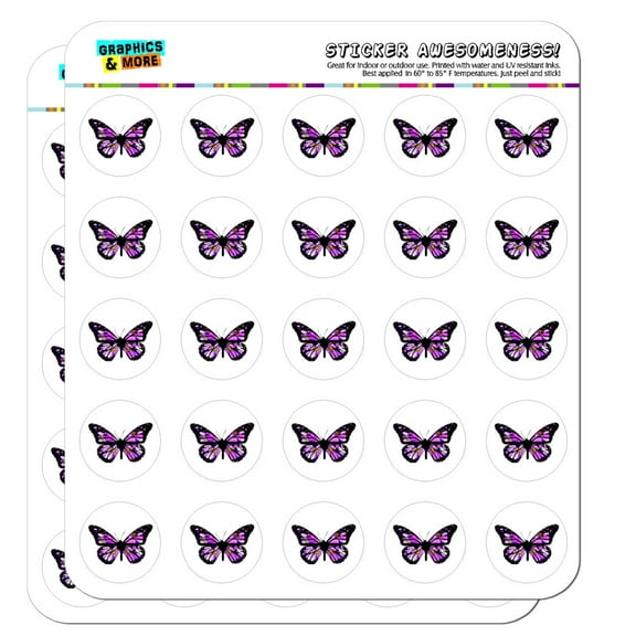 Butterfly with Flowers Planner Calendar Scrapbooking Crafting Stickers