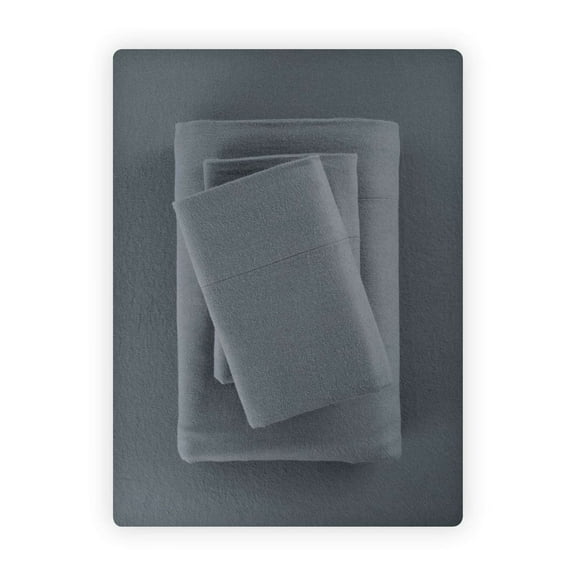 Road Trip America Flannel Sheets Set - Soothing Grey - 100% Cotton Sheets - 4 Pieces Queen Size - Christmas Sheets