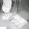 thumbnail image 3 of Juego de 3 alfombras de baño transpirables, antideslizantes y suaves de mármol. E, 3 of 8