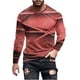 thumbnail image 2 of Blusas y camisas de manga larga con cuello redondo para hombre, blusa informal de manga larga con cuello redondo y estampado de rayas, blusa de poliéster para hombre, 2 of 5
