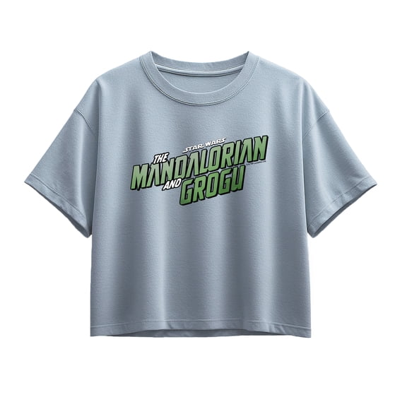 The Mandalorian And Grogu - Full Color Movie Logo - Youth Girls Boxy T-Shirt