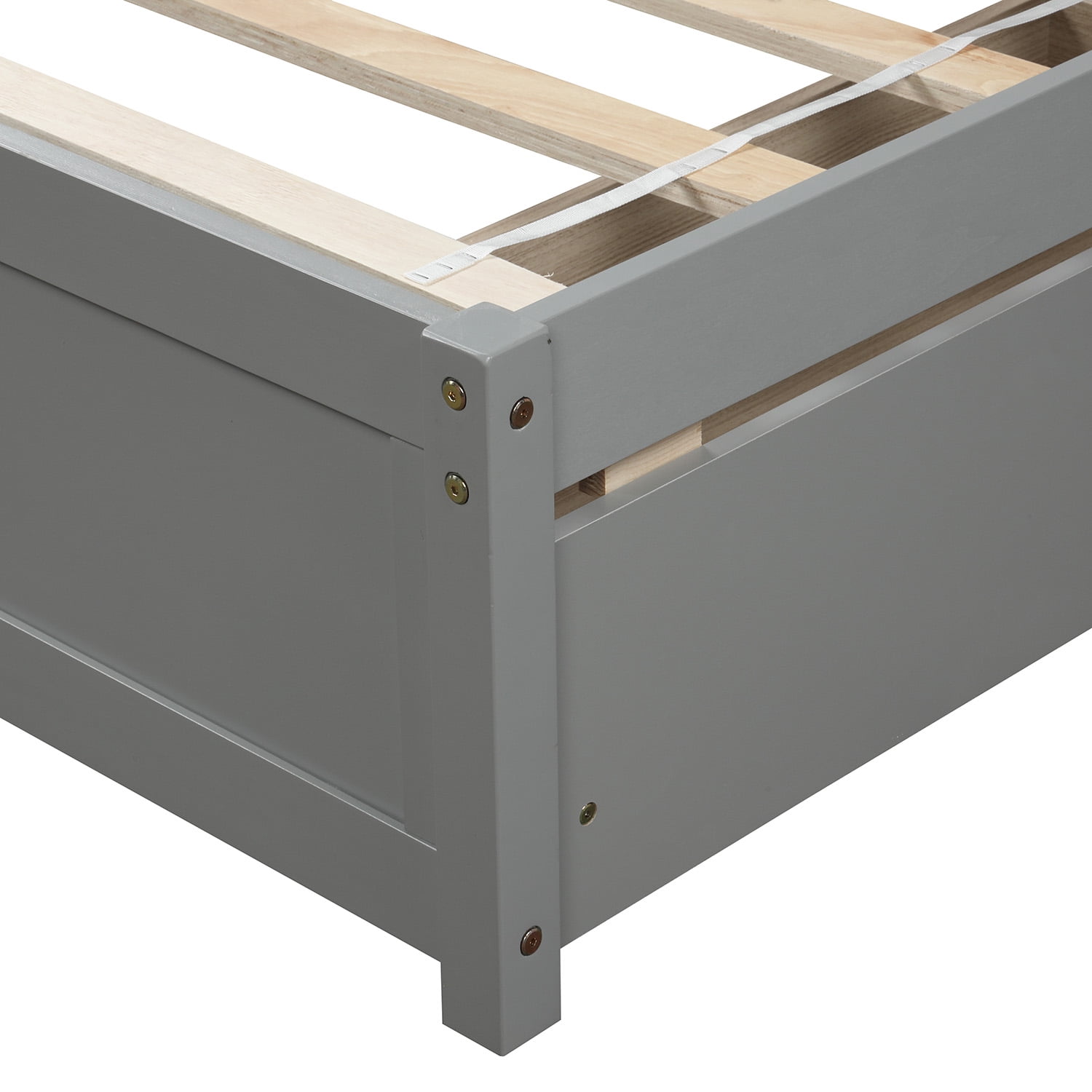 Kadyn Wooden Twin Platform Bed Frame, Storage Bed Platform Bed Frame with Two Drawers and Headboard, Modern Twin Size Bed Frame for Kids Adults, Gray Kadyn Wooden Twin Platform Bed Frame, Storage Bed Platform Bed Frame with Two Drawers and Headboard, Modern Twin Size Bed Frame for Kids Adults, Gray