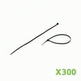 thumbnail image 2 of NavePoint 10 Inch Nylon UV Resistant Cable Wire Zip Tie 40 lbs - Black 300 Pack Lot Pcs Qty, 2 of 4