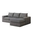 thumbnail image 4 of SOULART 99" Boneless Couch, Grey L-Shaped Sectional Sofa with Chaise and 3 Pillows, Modern Couches for Living Room, No Assembly Required, 4 of 9