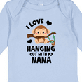 thumbnail image 4 of Inktastic Monkey I Love Hanging out with My Nana Boys or Girls Long Sleeve Baby Bodysuit, 4 of 5