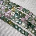 thumbnail image 4 of HOOUN Natural GemStone Faceted Square Shape Loose Beads for Jewelry Making DIY 15''-Rainbow Stone-11x12x7mm 15inch, 4 of 7