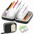 thumbnail image 1 of Ensemble de Pochettes à Pilules Imperméables - 14 Pcs Sacs à l'Intérieur de Pochettes Rangement pour Voyage Organisateur A8 7 à 14 Jours de Médicaments Coque Résistante Étui à Médicaments Résistant à l'Écrasement Grand Classeur Réutilisable à Fermeture Éclair (Noir), 1 of 7