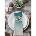thumbnail image 2 of Teal Blue Ombre Cloth Napkins Set of 8 Reusable Dinner Napkins, Contemporary Gradient Abstract Art Cocktail Napkin Washable Table Napkins for Wedding/Holiday Party/Baby Shower 20"x20", 2 of 7