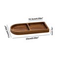 thumbnail image 3 of Inerposs Vintage Wooden Dinner Plates, Compartmentalised Serving Plank, Oval Prep Plate for Sushi and Dipping, Durable Wooden Tableware for Home Entertaining, Stylish Restaurant Quality Dining Dish, 3 of 6