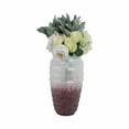 thumbnail image 2 of Modern Textured Glass Vase - Ombre Home Decor Accent for Living Room, Bedroom & Office - 16" Pink, 2 of 10