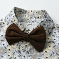 thumbnail image 7 of Tkrady Toddler Boys Fashion Outfits Spring Summer Short Sleeve Shirt Printing Tops Shorts with Tie Belt Gentleman Clothing 4 Piece Set, Sizes 0-4 Years, 7 of 7