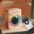 thumbnail image 5 of Portable Retro Bluetooth 5.0 Speaker+RGB Light Wireless Record Player Speakers Support TF Card U Disk MP3 Player, 5 of 5