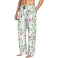 thumbnail image 3 of Kdxio Lilies Flowers Print Men's Sleep Pajama Pant Lounge Pants with Pockets, 3 of 8
