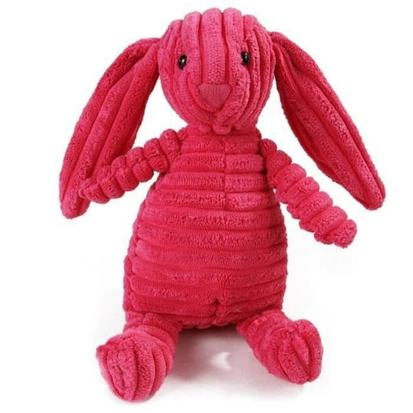 Dog Chew Toy Squeaky Plush Dog Toy for Aggressive Chewers with Chew Guard Technology (Rabbit)