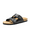 BLACK, variant on NORTIV 8 Cork Footbed Adjustable Buckle Straps Flat Sandals For Men