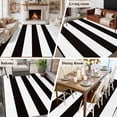 thumbnail image 6 of Area Rug 72×108in, Minimalistic Black White Floor Carpet Living Room Rug, Chic Stripes Non-Slip Welcome Mat Indoor Rugs for Bedroom Dining Room, 6 of 9
