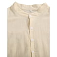 thumbnail image 4 of FOCUSNORM Men's Long Sleeve T-Shirt Loose Fit Tops Solid Color Blouse, 4 of 8