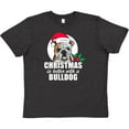 thumbnail image 3 of Inktastic Christmas is better with a Bulldog Youth T-Shirt, 3 of 5