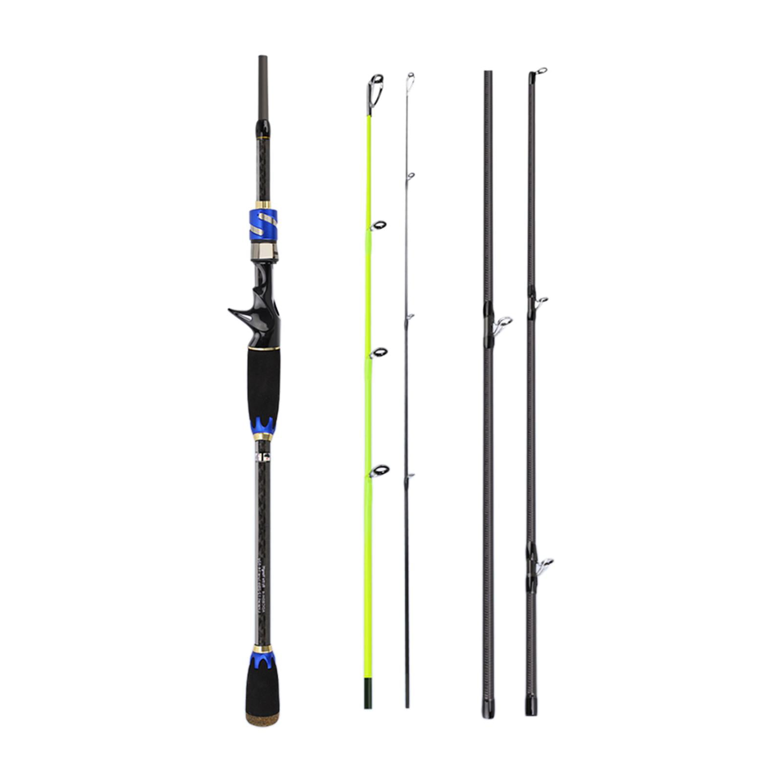 Travel Fishing Rod Strong Sensitive Action 4 Section Ultralight Casting  Fishing Rod Fishing Rod Fly Fishing Rod for Bass 2.1m 