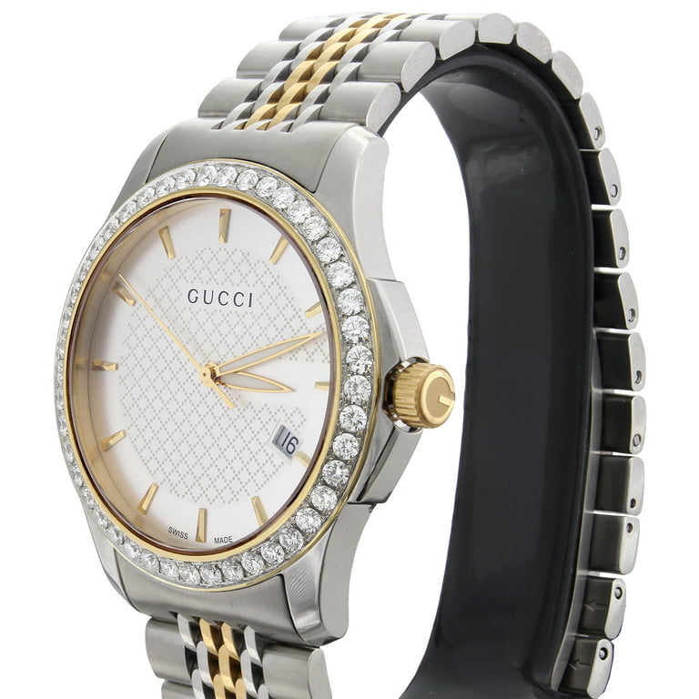 Gucci Ya126409 Diamond Watch G-Timeless 38mm Two Tone Yellow S. Steel PVD 2  CT.