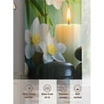thumbnail image 6 of Modern Sheer Curtains 72 Inches Long 2 Panels Country Water Surface Stone Flower Light Filtering Semi Sheer Window Curtains Drapes for Bedroom Living Room 52"x72", 6 of 7