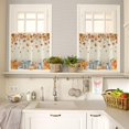 thumbnail image 4 of Fall Kitchen Curtain and Valances Set, Seasonal Autumn Thanksgiving Curtains Set Rod Pocket Tier for Living Room Sunflower Window 36 Inch Length Harvest Pumpkins Maples Decor, 4 of 5