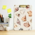 thumbnail image 2 of FORMRS Acrylic Clipboard with Low Profile Clip Standard A4 Letter Size, 12.5" x 9", Red Watercolor Seashells, 2 of 8