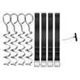 thumbnail image 2 of Estacas de viento Zulema 4 piezas anclaje Redondo 30cm Plata, 2 of 7