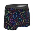 thumbnail image 3 of Disketp Colored Hearts Men'S Boxer Briefs,Soft And Breathable Cotton Underwear With Comfortflex Waistband, 3 of 8