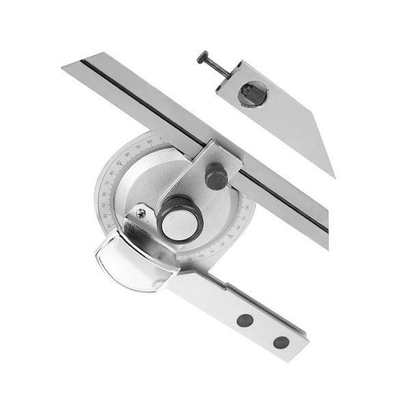 360 Degree Bevel Protractor, Carbon Steel Measuring Tool Universal for Internal Angle Measurement External