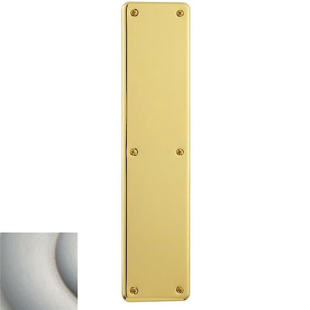 Baldwin 2110150 Round Corner Push Plate, Satin Nickel