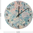 thumbnail image 3 of Silent Wooden Round Wall Clock Creative Pastel Abstract Marble Non Ticking Battery Operated Clocks for Home Office Living Room Bedroom, 3 of 3