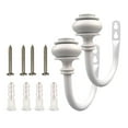 thumbnail image 2 of 2 Pack Curtain Holdbacks Decorative Window Drapery Tiebacks Wall Mounted Drapery Tiebacks with Screws for Bedroom Living Room Office Home Decor White, 2 of 7