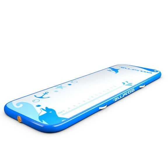 Demifill Air Tumbling Track Gymnastics Mat, 10 Feet Inflatable Gymnastic Tumbling Mat with Electric Pump, Blue