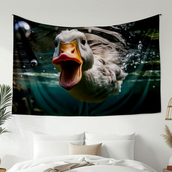 Modernist Style Tapestry, Ocean Duck Pattern Wall Hanging Tapestry, Bedroom Living Room Dormitory Decoration, Home Decoration