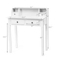 thumbnail image 4 of Topbuy Writing Desk W/ Drawer Detachable Floating Organizer Computer Table White, 4 of 9