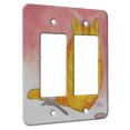 thumbnail image 1 of KuzmarK™ 2 Gang Rocker Wall Plate - The Curious Cat and Skeptical Mouse Cat Art by Denise Every, 1 of 1