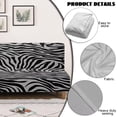 thumbnail image 6 of SCRAWLGOD Zebra Stripe Print Sofa Cover Without Armrest for Living Room Anti Slip Breathable Futon Slipcover Washable Decorative Couch Cover with Elastic Bottom, 6 of 9