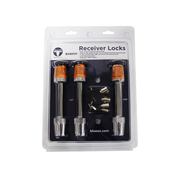 BLUE OX BX88101 RECEIVER LOCKS (3), 2-1/2, 1-5/8